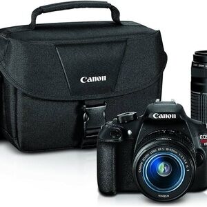 Canon Black Camera Bag and Lens Set